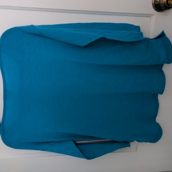 Talbots Size L Blue Jersey 100% Cotton with Two Silver Buttons on Each Side - Picture 4 of 4